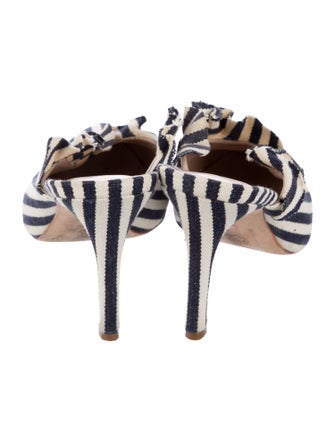 Loeffler Randall Canvas Striped Mules