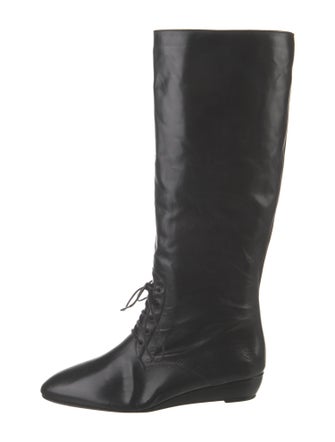 Loeffler Randall Leather Lace-Up Boots