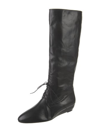 Loeffler Randall Leather Lace-Up Boots