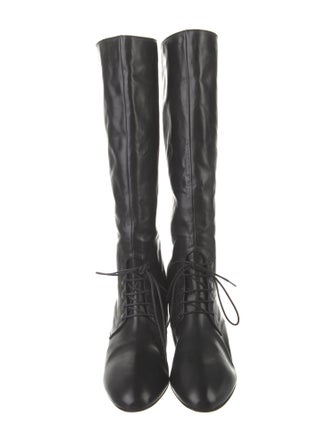 Loeffler Randall Leather Lace-Up Boots