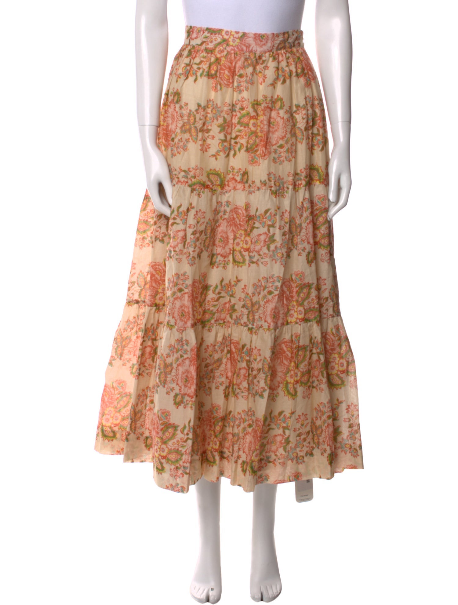 Loeffler Randall Floral Print Midi Length Skirt w/ Tags