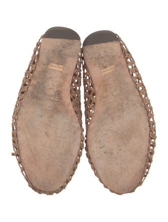 Loeffler Randall Raffia Bow Accents Ballet Flats