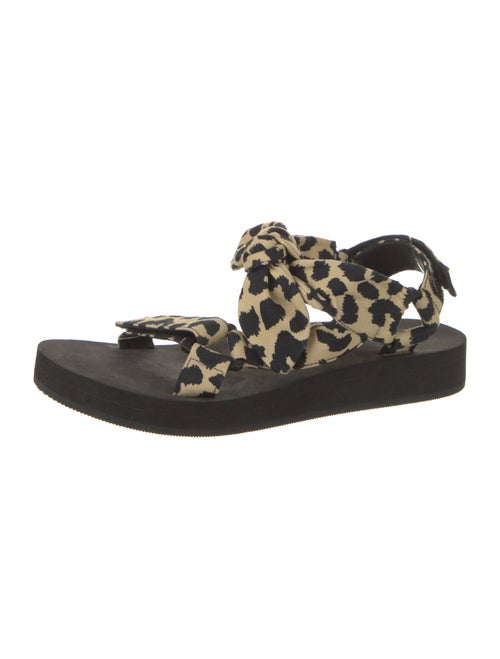 Loeffler Randall Canvas Animal Print Slides
