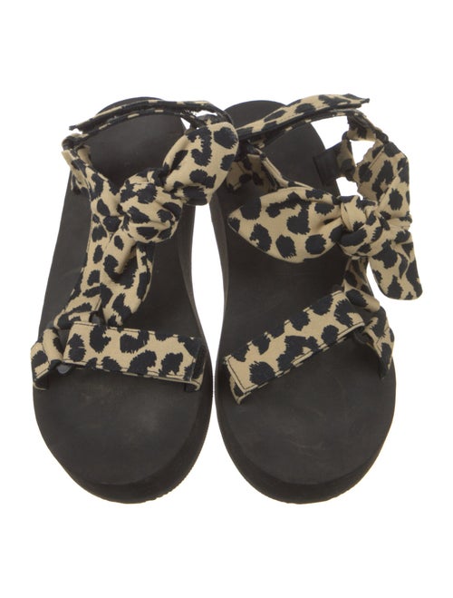 Loeffler Randall Canvas Animal Print Slides