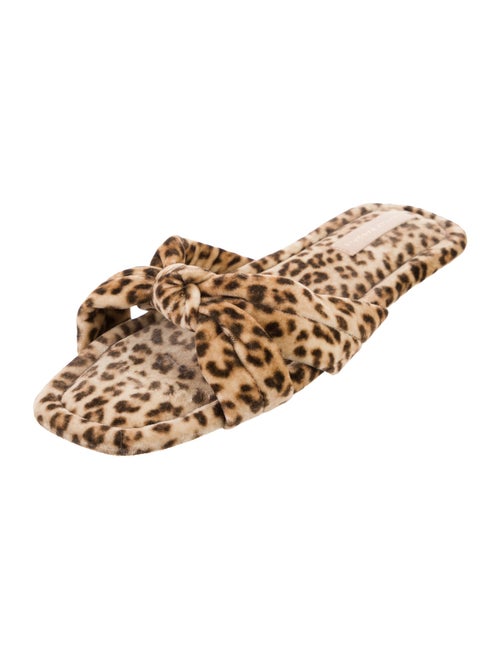 Loeffler Randall Velvet Animal Print Slides