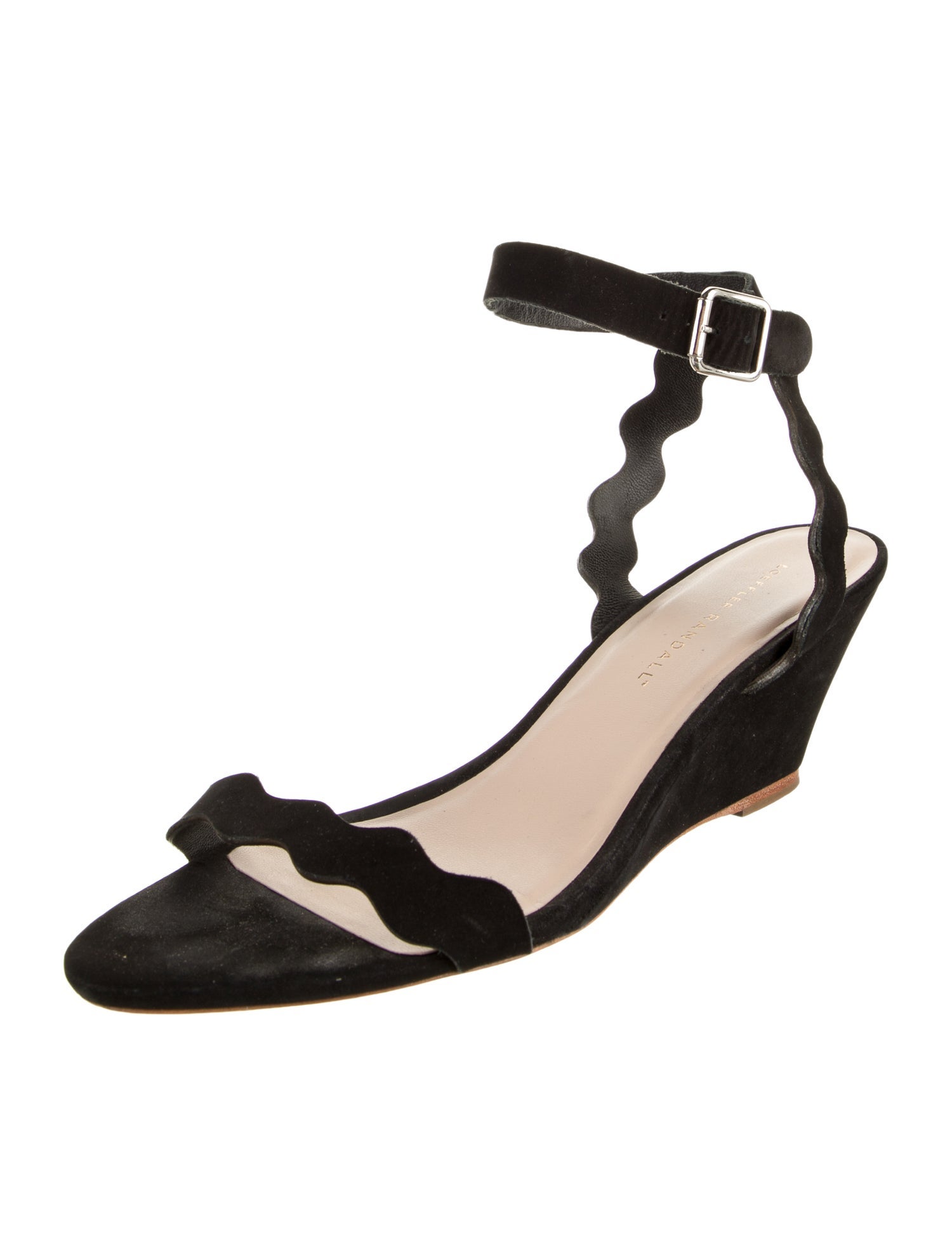 Loeffler Randall Suede Scalloped Accent Sandals