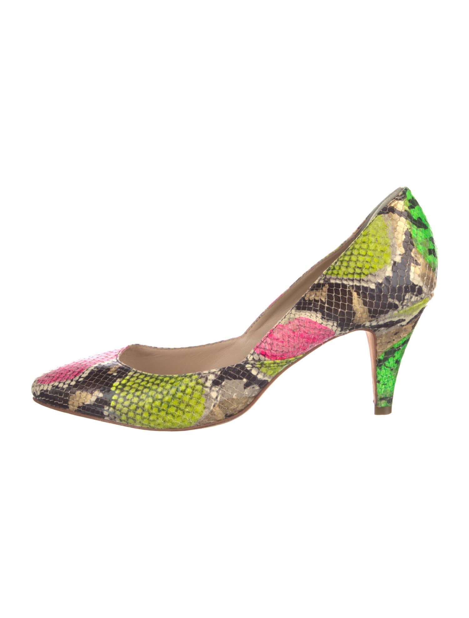 Loeffler Randall Leather Animal Print Pumps