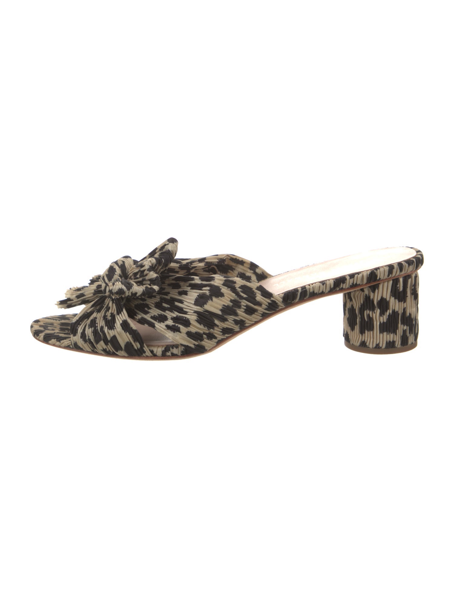 Loeffler Randall Animal Print Bow Accents Slides