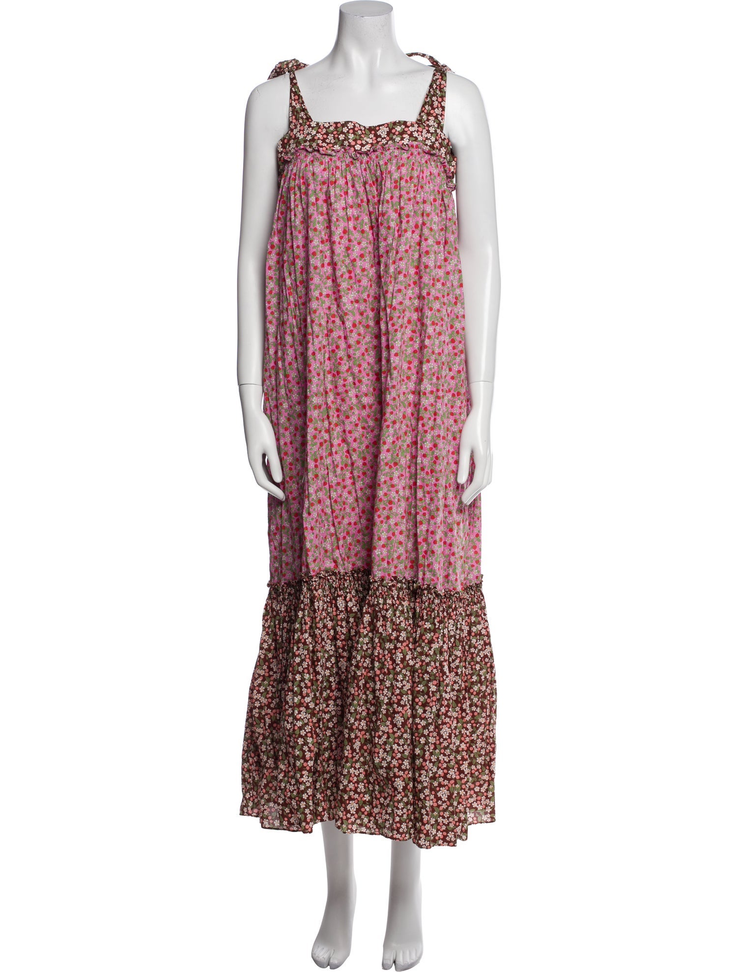 Loeffler Randall Floral Print Midi Length Dress