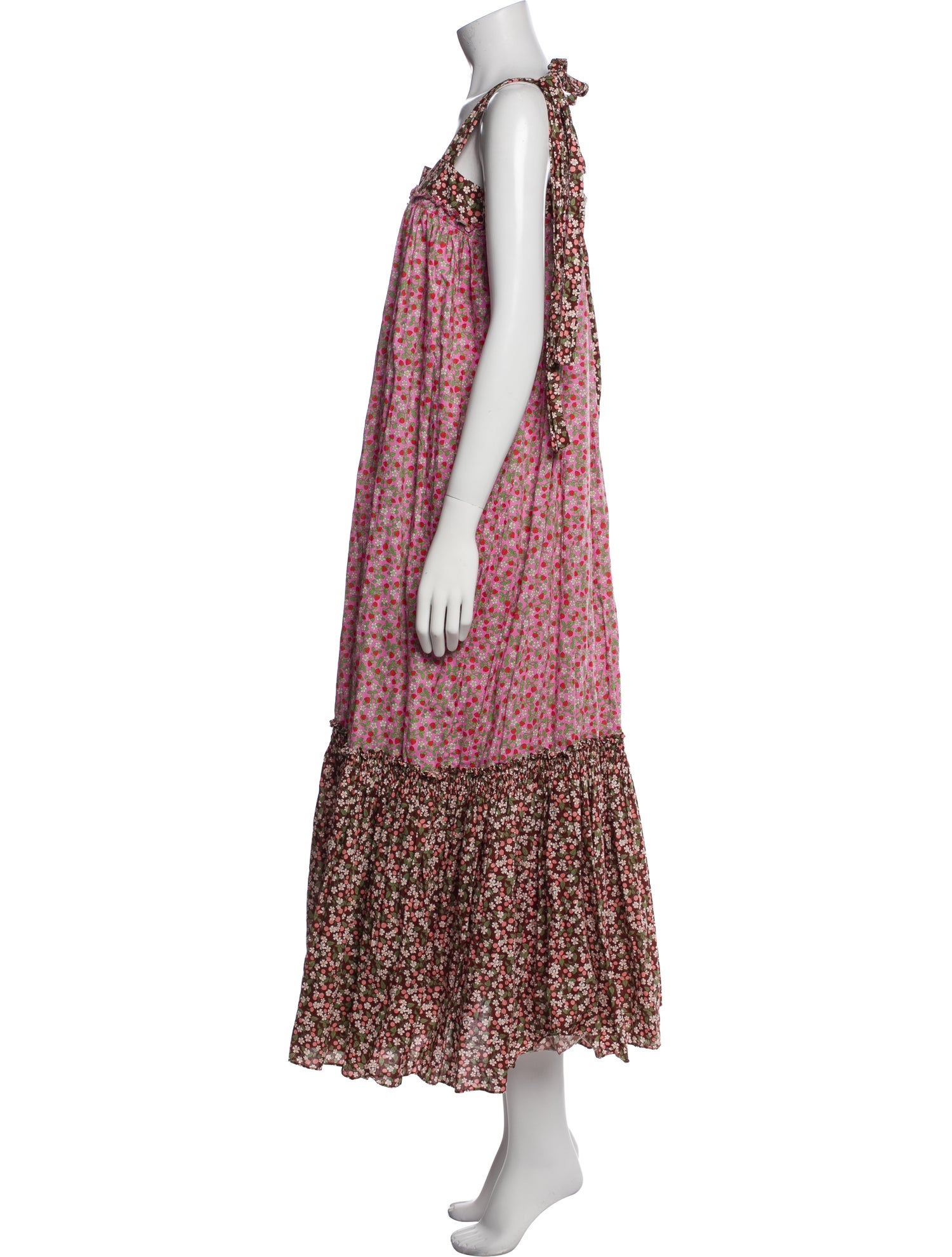 Loeffler Randall Floral Print Midi Length Dress