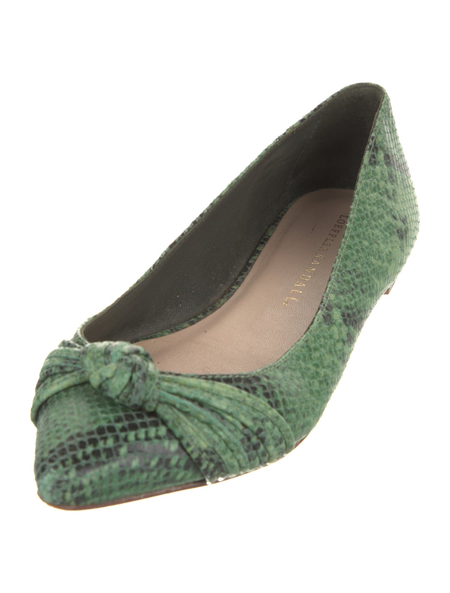 Loeffler Randall Leather Animal Print Ballet Flats