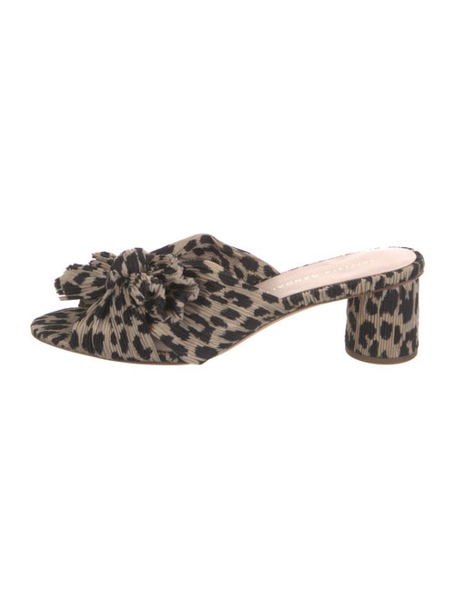 Loeffler Randall Animal Print Bow Accents Slides