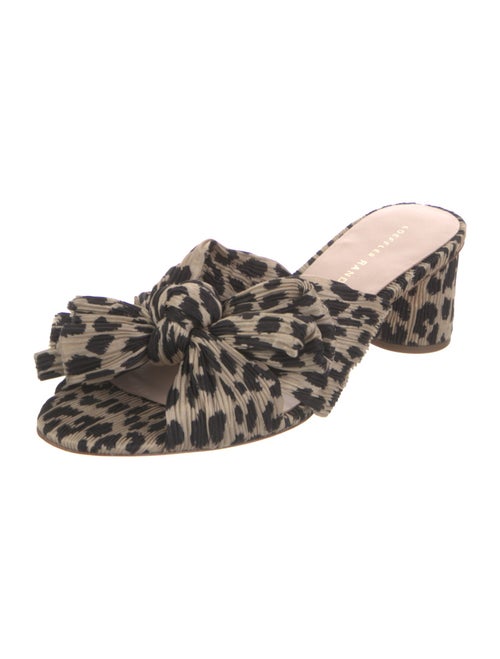 Loeffler Randall Animal Print Bow Accents Slides