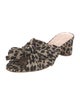 Loeffler Randall Animal Print Bow Accents Slides