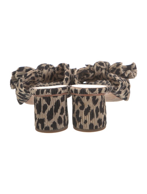 Loeffler Randall Animal Print Bow Accents Slides
