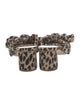 Loeffler Randall Animal Print Bow Accents Slides