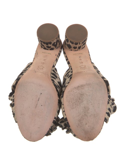 Loeffler Randall Animal Print Bow Accents Slides