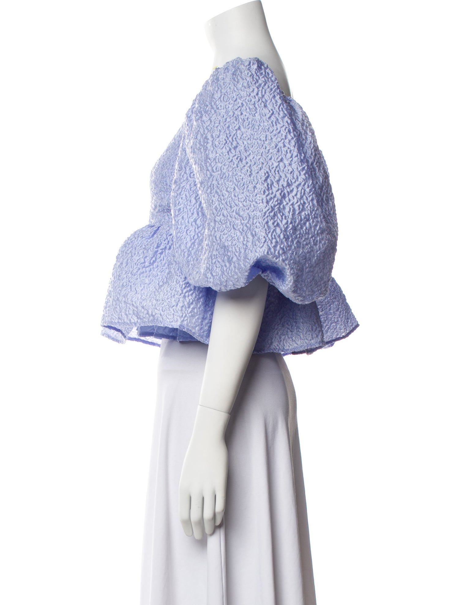 Loeffler Randall Printed Scoop Neck Crop Top