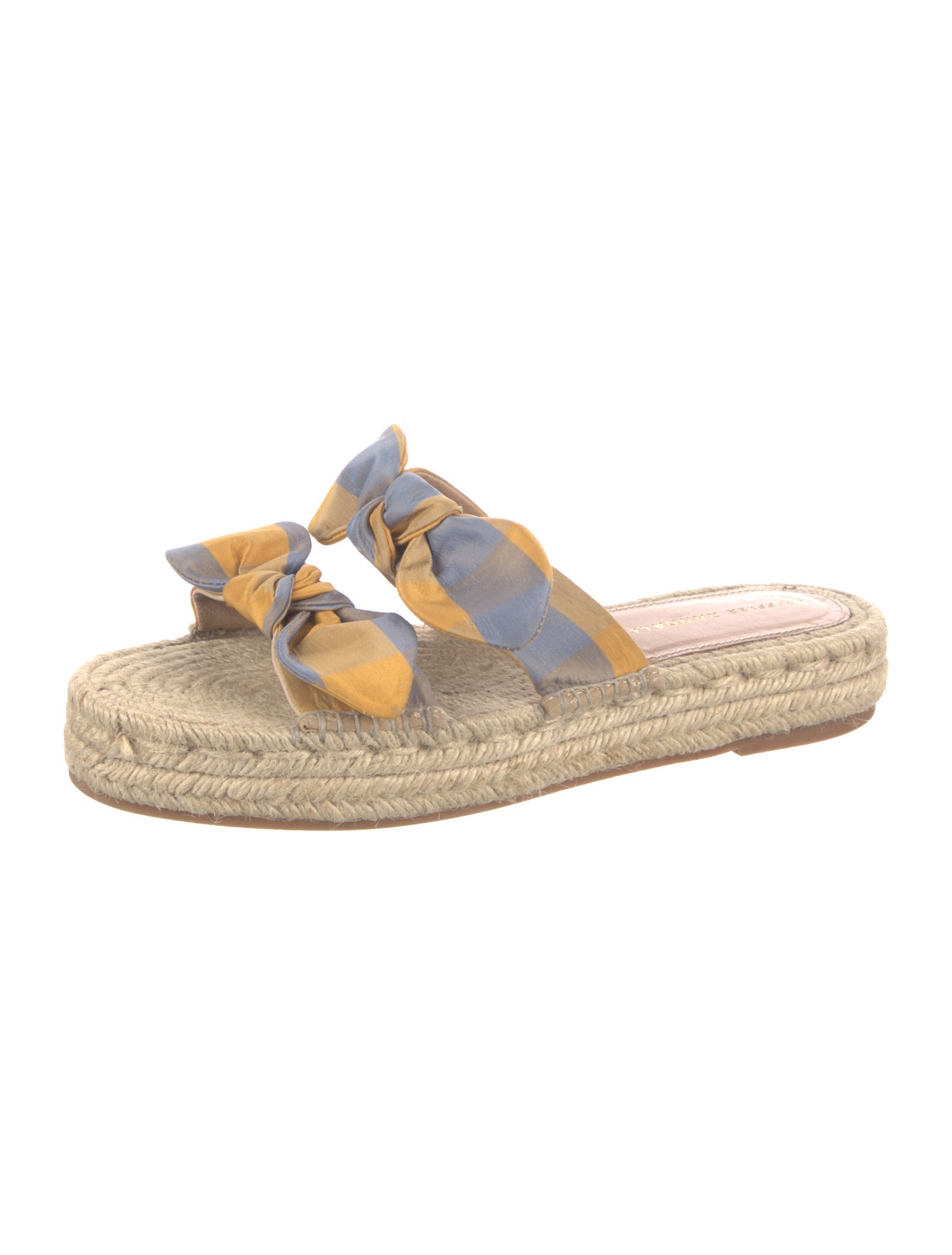 Loeffler Randall Colorblock Pattern Bow Accents Espadrilles