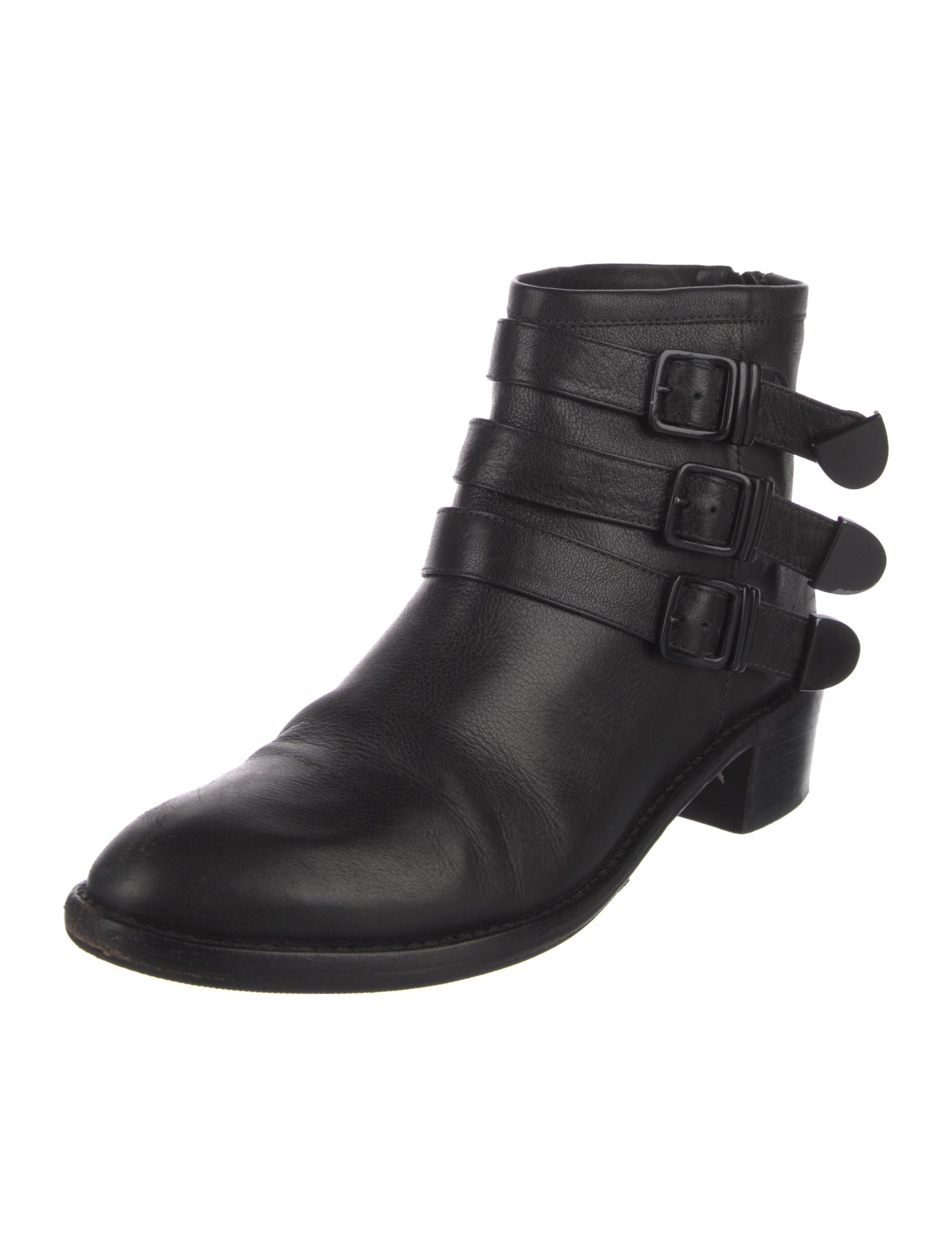 Loeffler Randall Leather Moto Boots