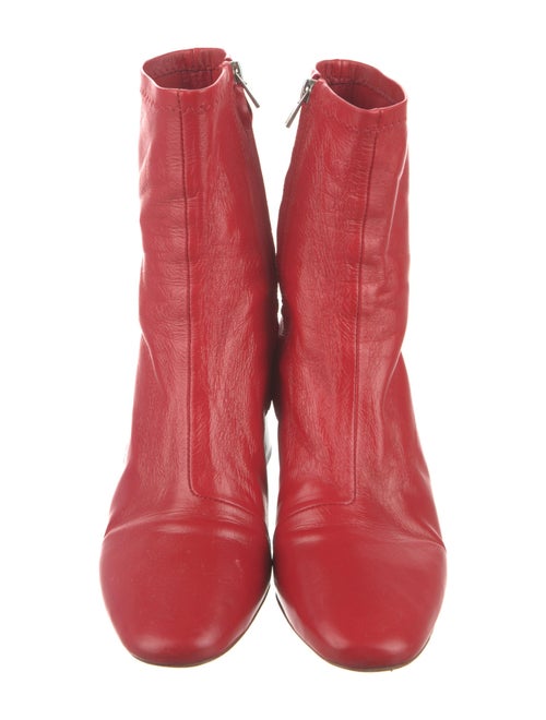 Loeffler Randall Leather Colorblock Pattern Sock Boots