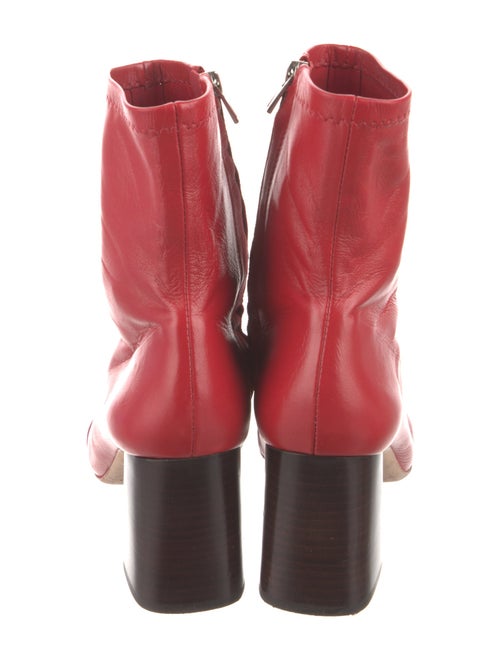 Loeffler Randall Leather Colorblock Pattern Sock Boots