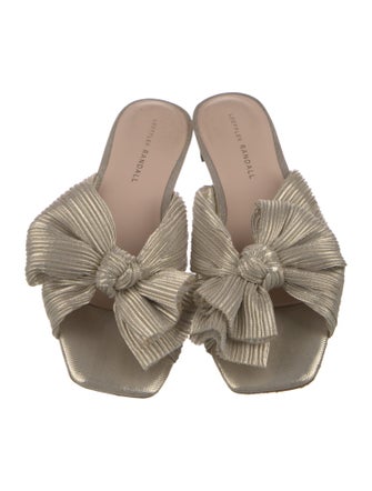 Loeffler Randall Nylon Bow Accents Slides