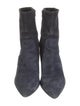 Loeffler Randall Suede Whipstitch Trim Sock Boots