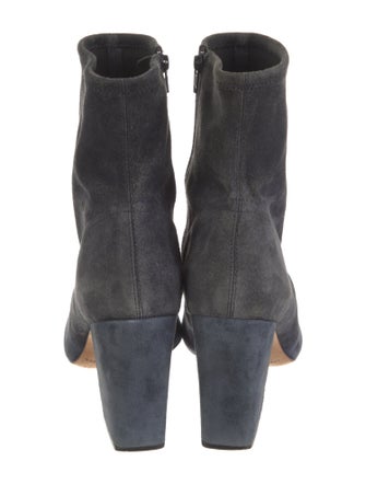 Loeffler Randall Suede Whipstitch Trim Sock Boots