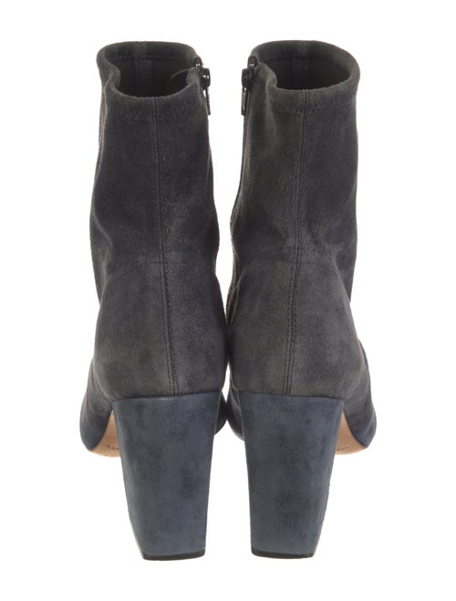 Loeffler Randall Suede Whipstitch Trim Sock Boots