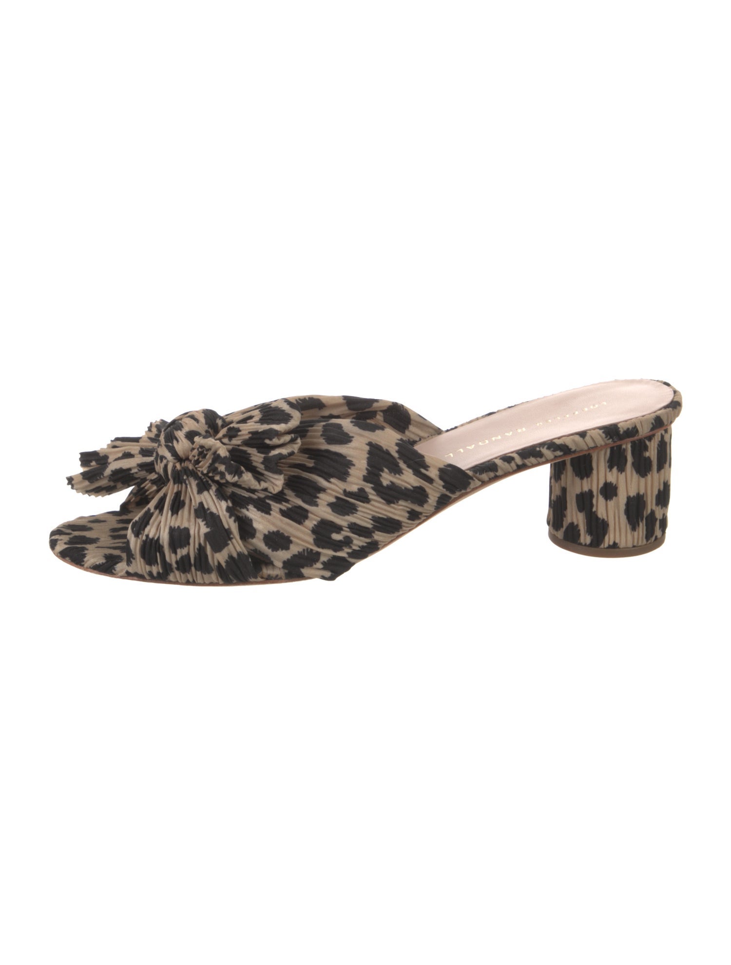 Loeffler Randall Animal Print Bow Accents Slides