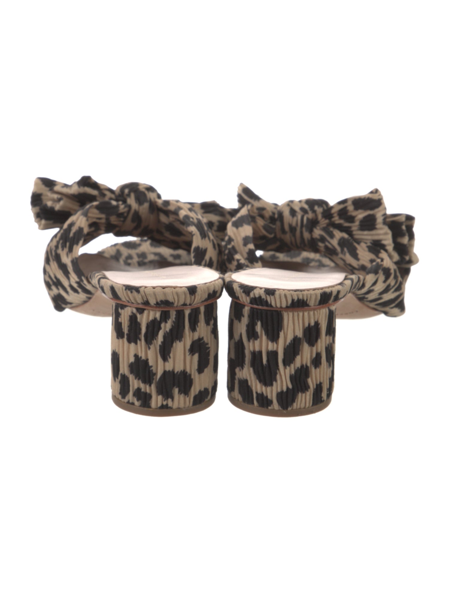Loeffler Randall Animal Print Bow Accents Slides