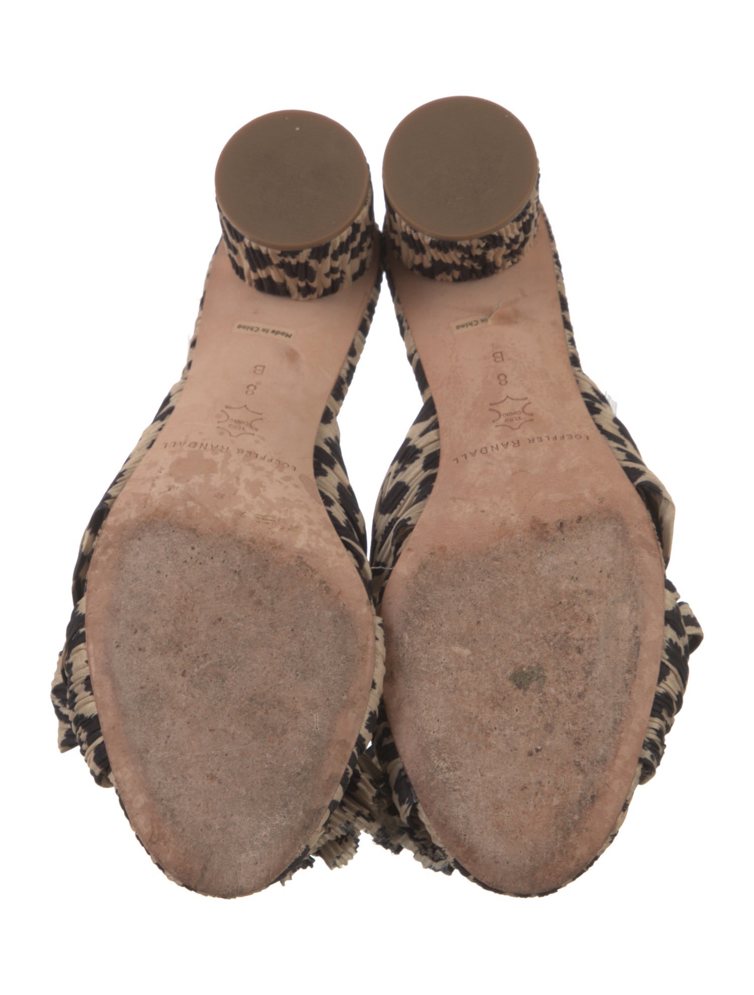 Loeffler Randall Animal Print Bow Accents Slides