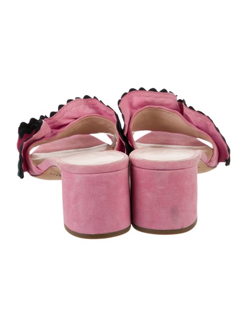 Loeffler Randall Suede Colorblock Pattern Slides