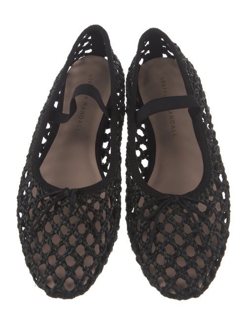 Loeffler Randall Raffia Bow Accents Mary Jane Flats