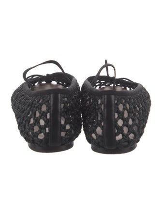 Loeffler Randall Raffia Bow Accents Mary Jane Flats