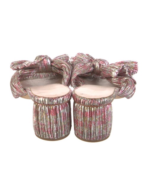 Loeffler Randall Floral Print Bow Accents Slides