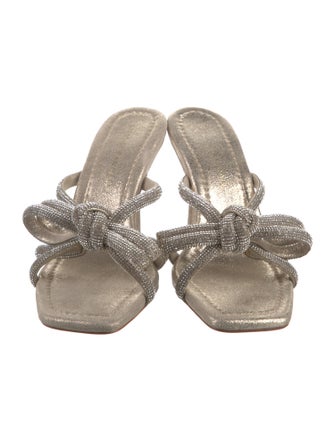 Loeffler Randall Suede Bow Accents Slides