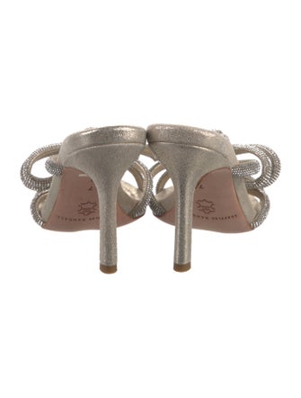 Loeffler Randall Suede Bow Accents Slides