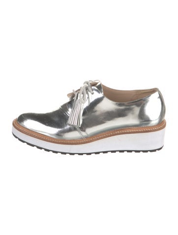 Loeffler Randall Flats Leather Colorblock Pattern Oxfords US 6.5 |