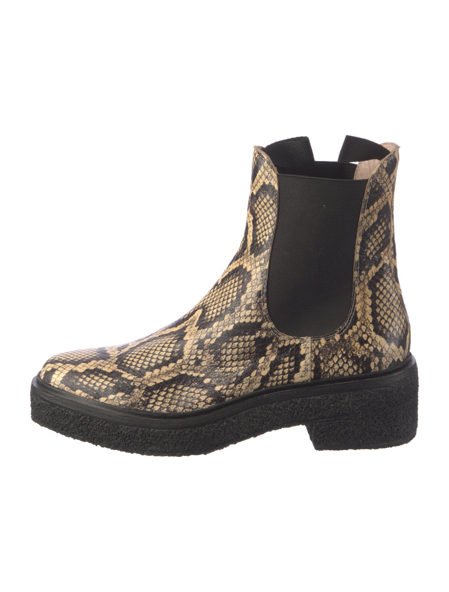 Loeffler Randall Leather Animal Print Chelsea Boots
