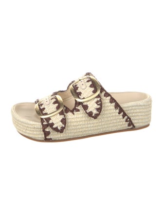 Loeffler Randall Raffia Animal Print Espadrilles