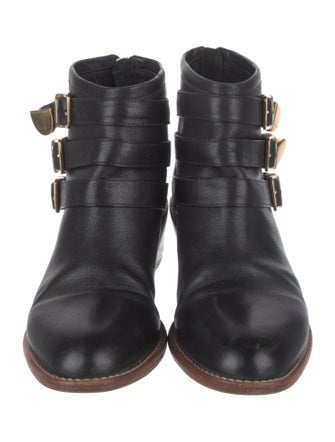 Loeffler Randall Leather Colorblock Pattern Lace-Up Boots