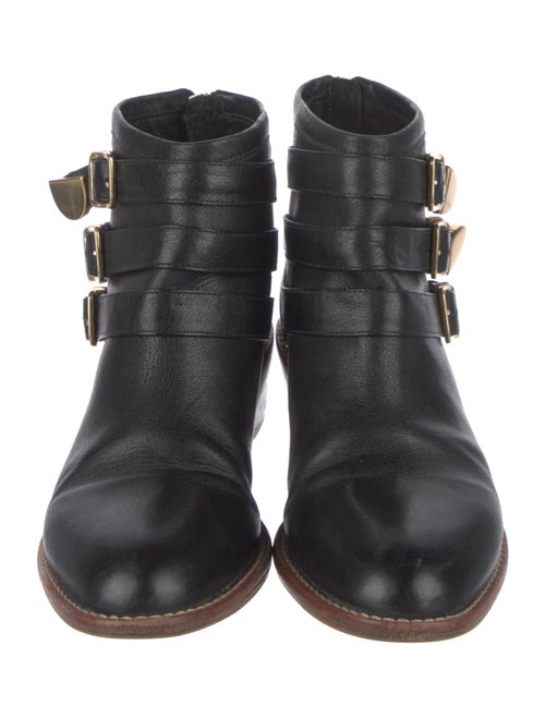 Loeffler Randall Leather Colorblock Pattern Lace-Up Boots