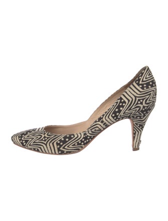 Loeffler Randall Canvas Printed D'Orsay Pumps
