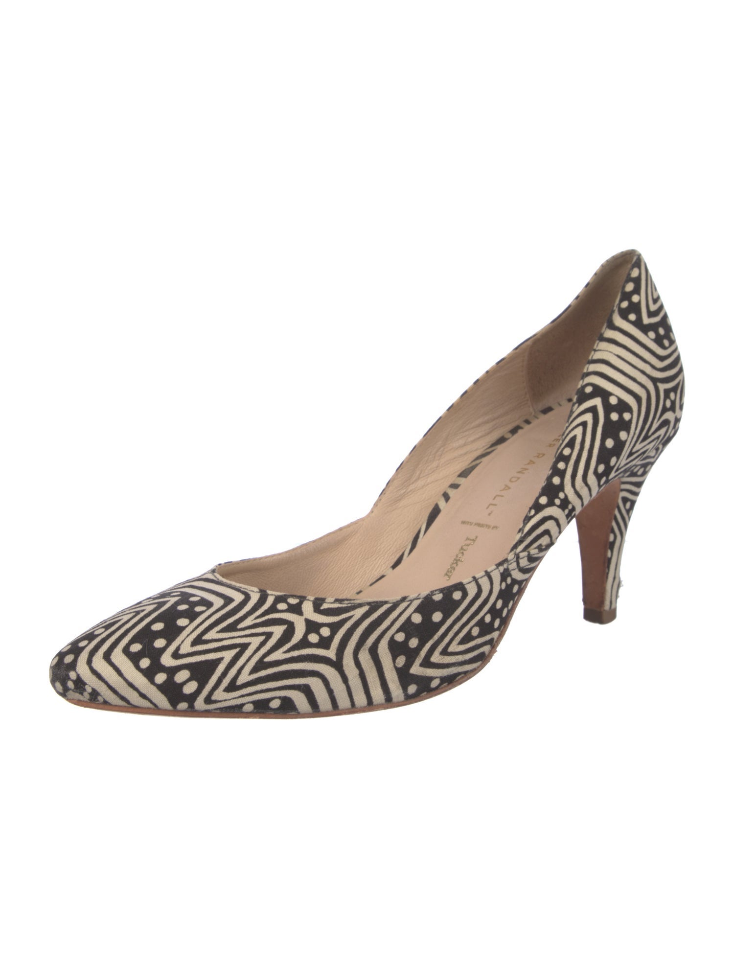 Loeffler Randall Canvas Printed D'Orsay Pumps