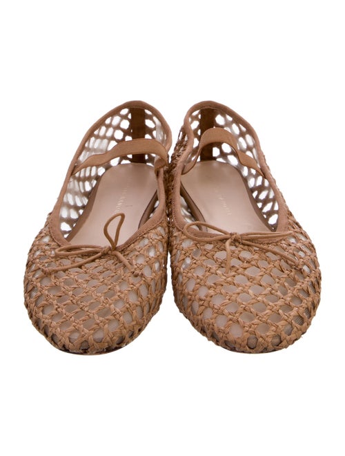 Loeffler Randall Raffia Bow Accents Mary Jane Flats