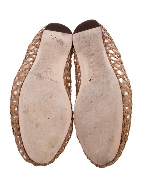 Loeffler Randall Raffia Bow Accents Mary Jane Flats