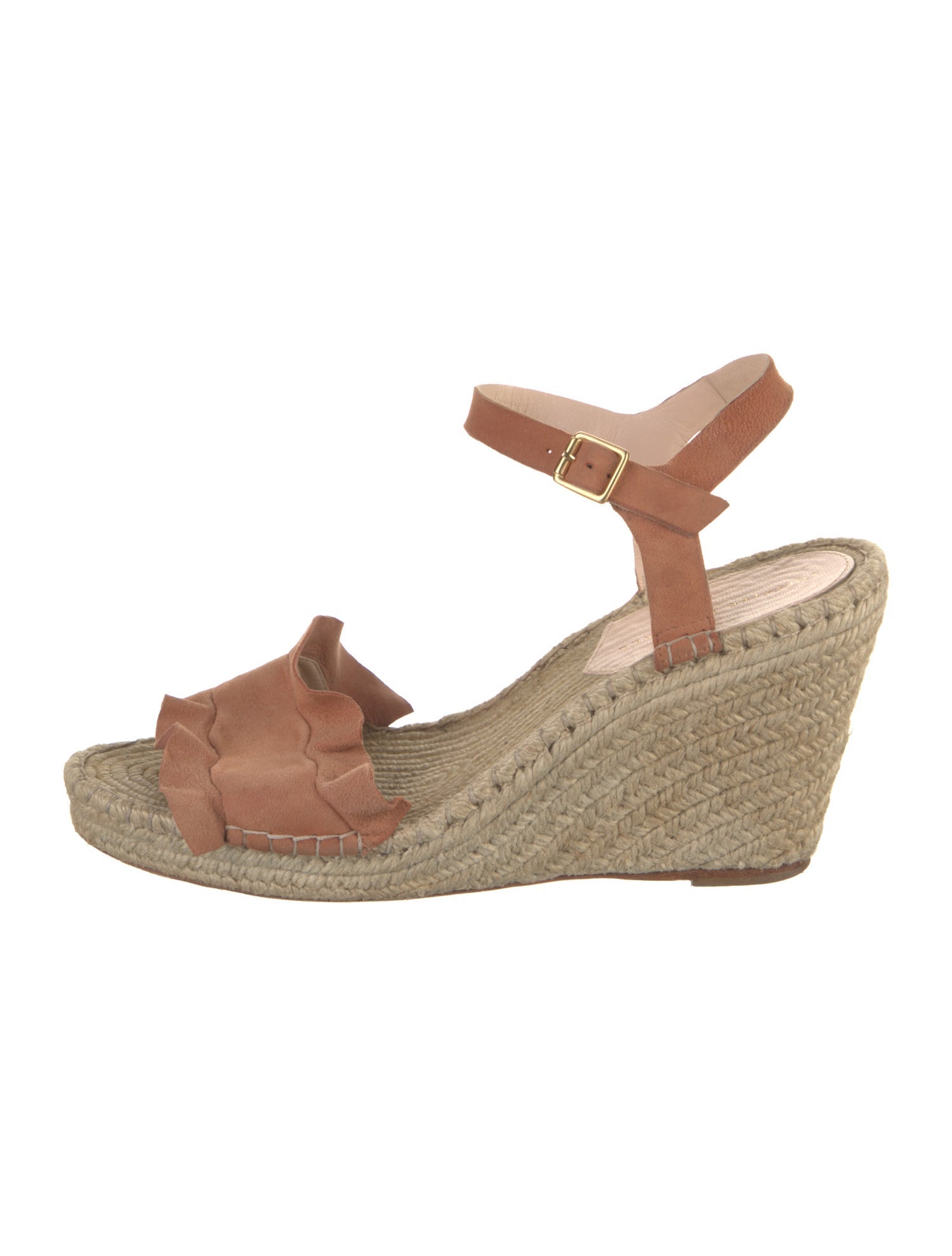 Loeffler Randall Suede Ruffle Embellishment Espadrilles