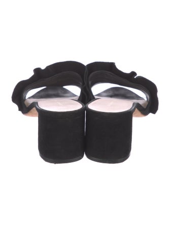 Loeffler Randall Suede Pleated Accents Slides